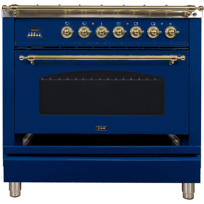 ILVE Nostalgie Series 36" 3.55 cu. ft. Freestanding Dual Fuel with